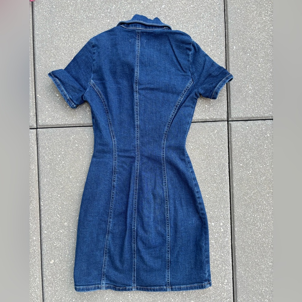 zara denim button dress Zara Denim Button-Up Dress